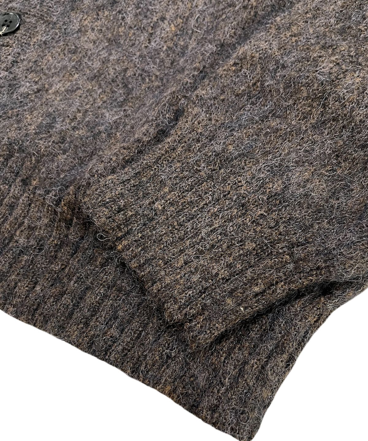 스케이터락(SK8ER ROCK) Cross Patch Fuzzy Knit Cardigan (brown)