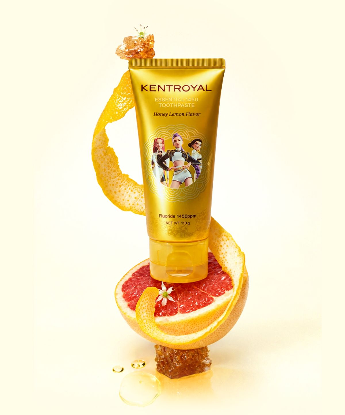 켄트로얄(KENTROYAL) 에센셜 일사오공 치약 110g 허니레몬향 1개