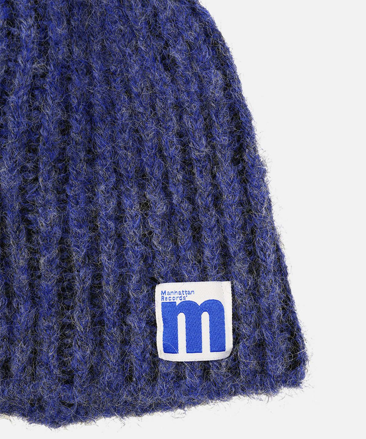 맨하탄레코즈(MANHATTAN RECORDS) MR Mohair Rib Beanie - Blue