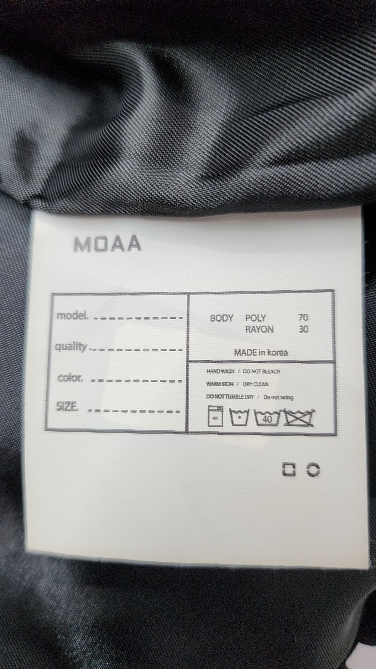 모아(MOAA) 기타 점퍼/재킷 S
