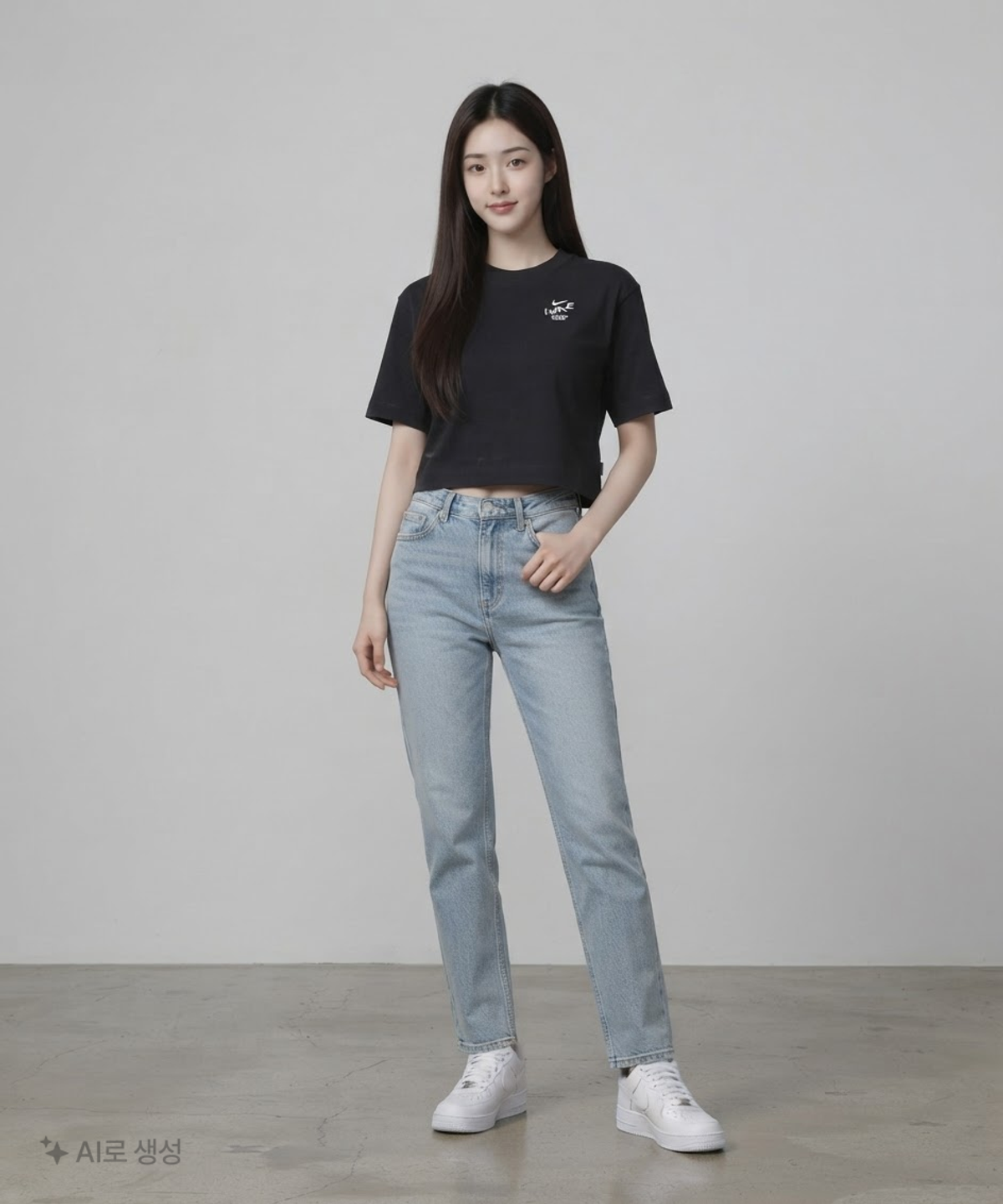 나이키(NIKE) 스포츠웨어 오버사이즈 미드 크롭 티셔츠 W - 블랙 / IV3241-010 S