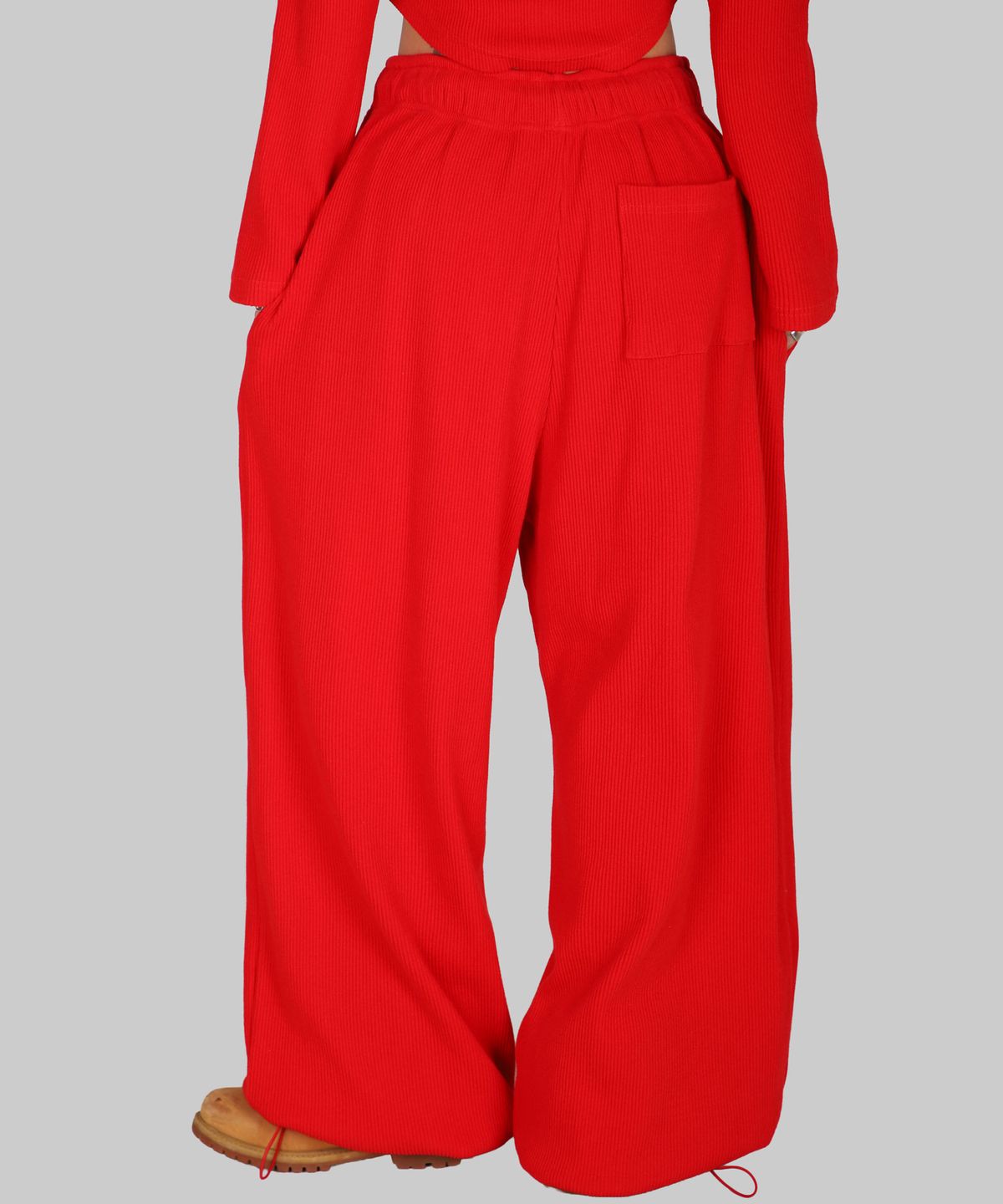 달솜(DALSOM) Ribbed Heart Pants [ red ]