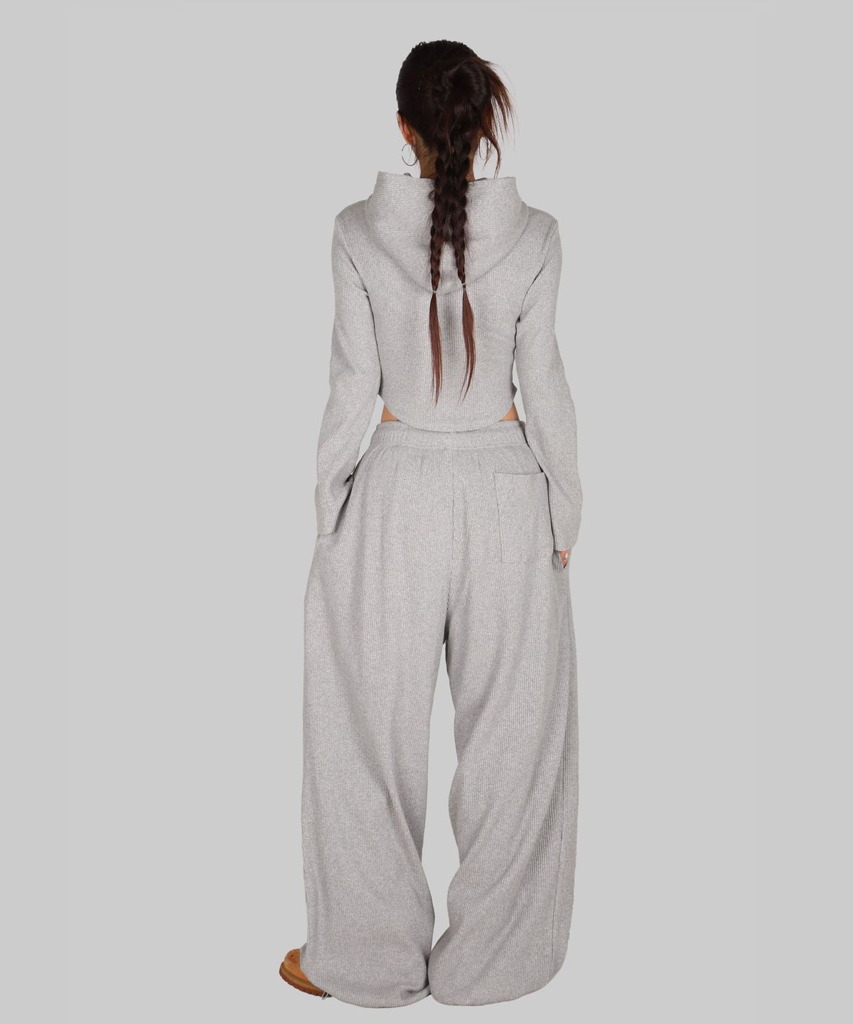 달솜(DALSOM) Ribbed Heart Zip-Up [ gr ]