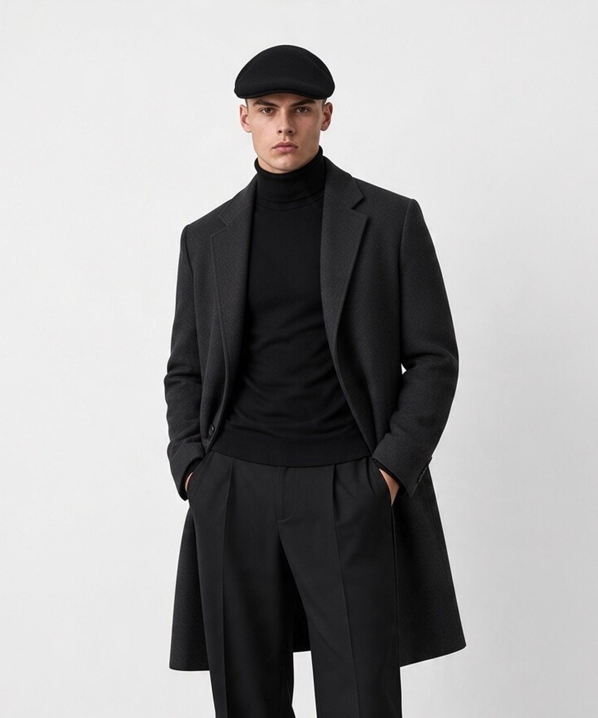 유니버셜 케미스트리(UNIVERSAL CHEMISTRY) Deep Wool Black Huntingcap 헌팅캡