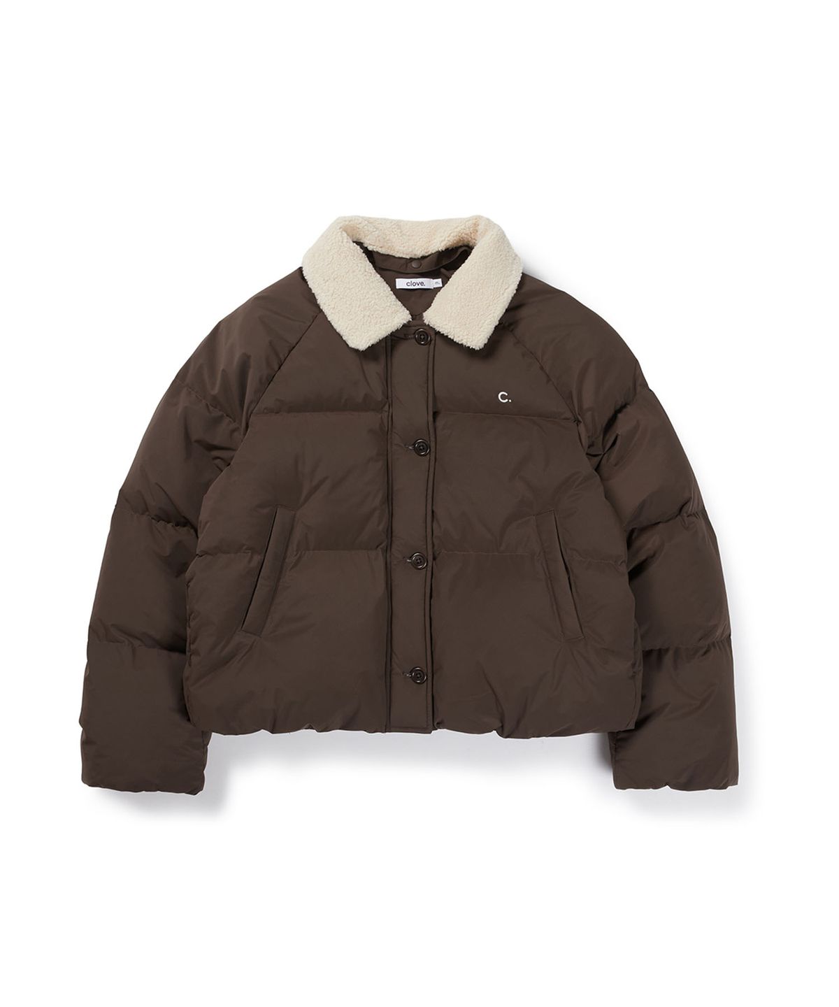 클로브(CLOVE) Collar Down Jacket (Brown)