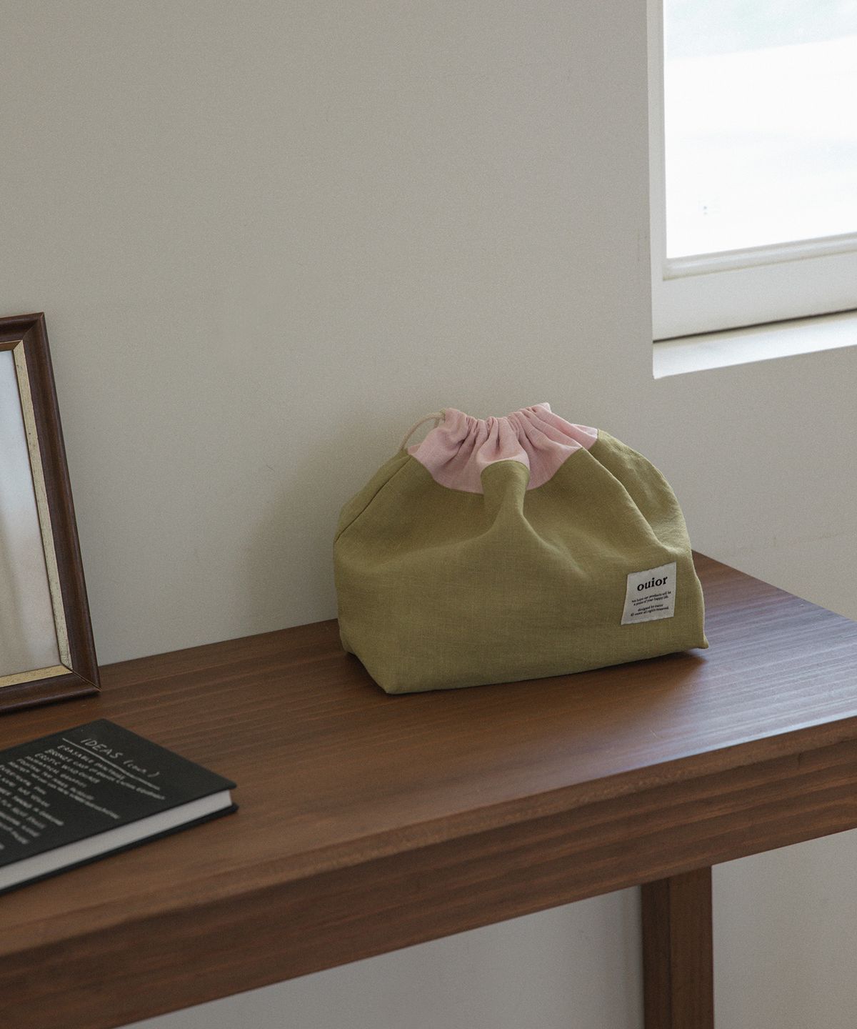 위올(OUIOR) [기프트박스]ouior chubby string pouch_pink&olive