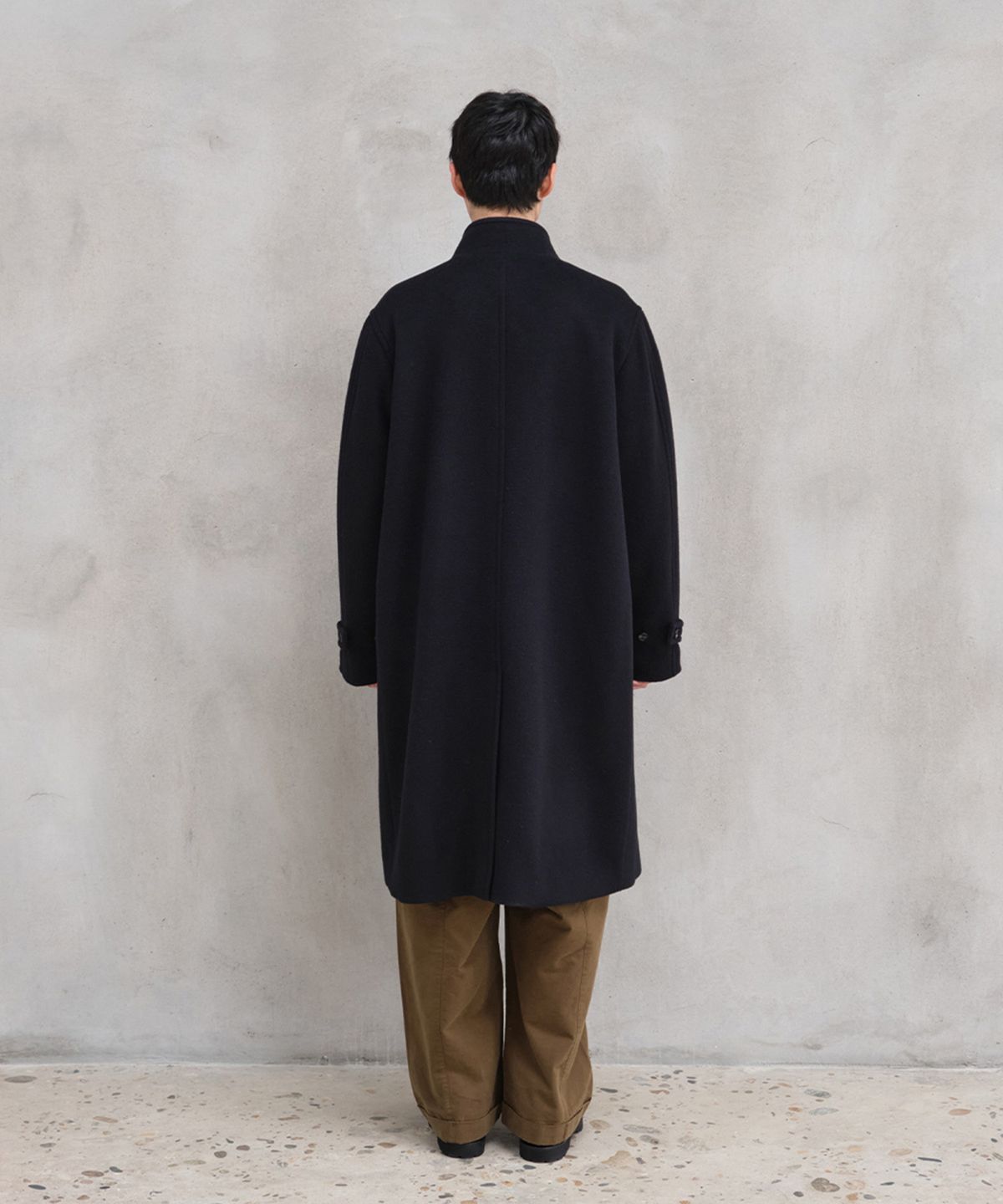 홀리선(HORLISUN) Duke Wool Long Coat Dark Navy
