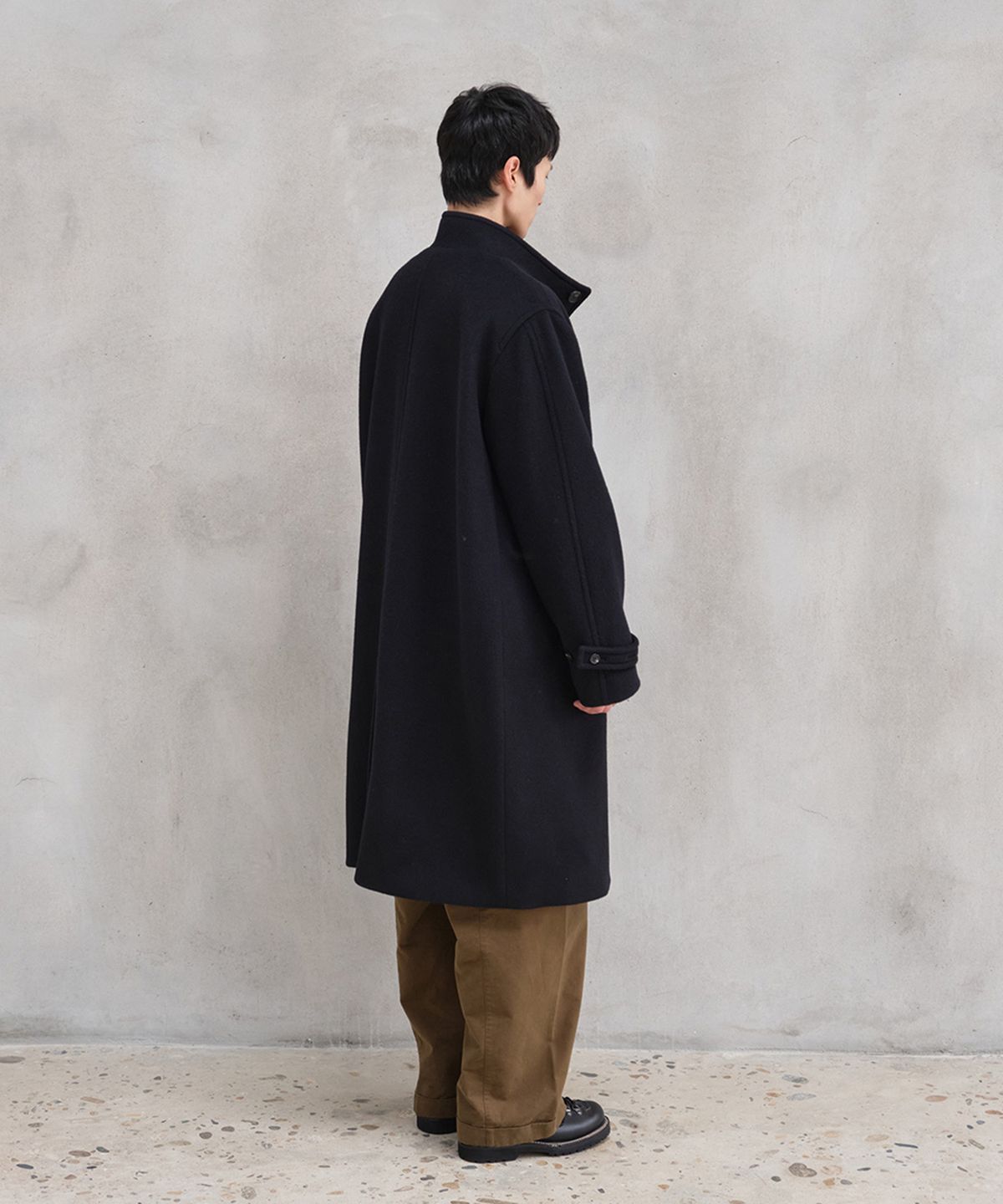 홀리선(HORLISUN) Duke Wool Long Coat Dark Navy