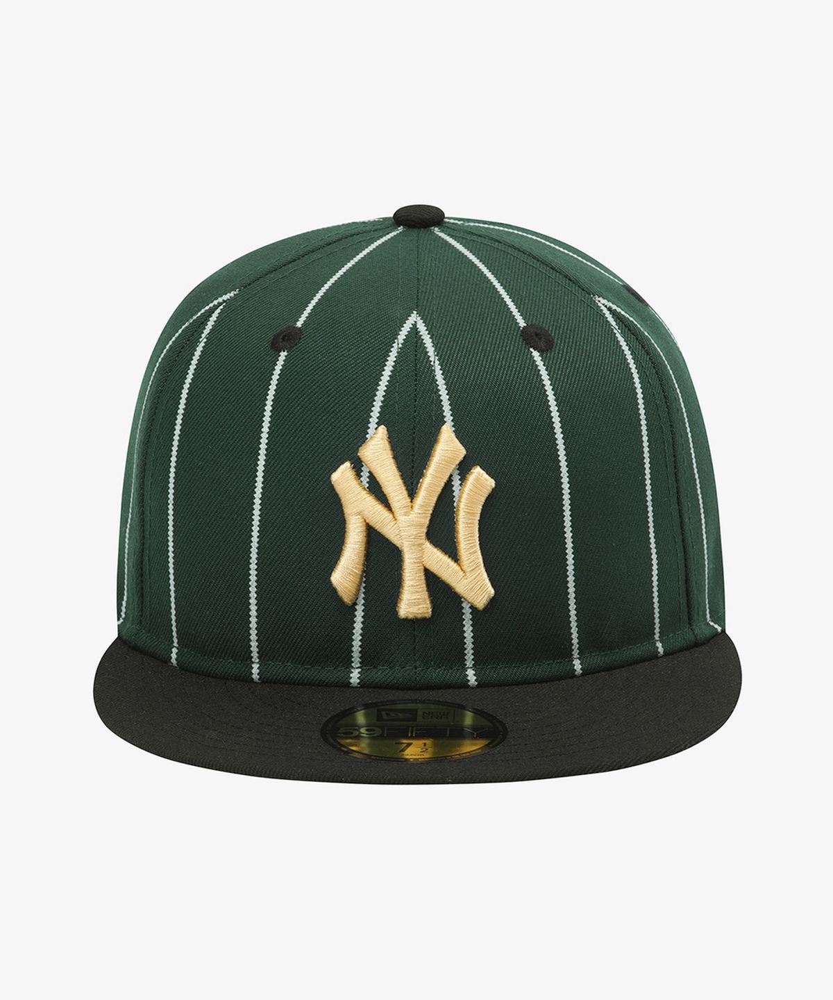 뉴에라(NEW ERA) MLB 뉴욕 양키스 핀스트라이프 소프트 버크람 피티드캡 다크그린/블랙 15449438