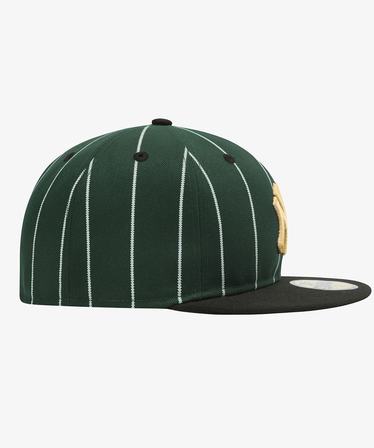 뉴에라(NEW ERA) MLB 뉴욕 양키스 핀스트라이프 소프트 버크람 피티드캡 다크그린/블랙 15449438