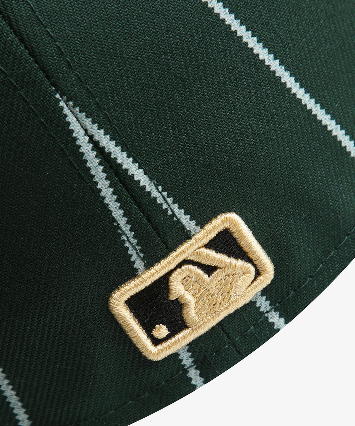 뉴에라(NEW ERA) MLB 뉴욕 양키스 핀스트라이프 소프트 버크람 피티드캡 다크그린/블랙 15449438