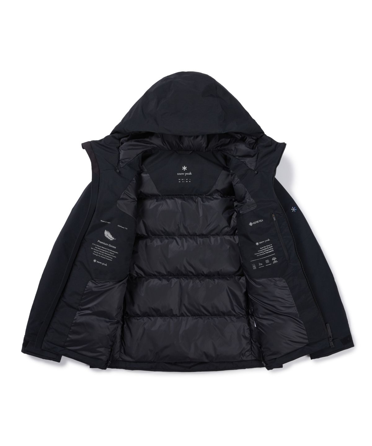 스노우피크 어패럴(SNOWPEAK APPAREL) 고어텍스 여성 방수 미들 구스 다운 자켓 (S26WWPDJ03) Black