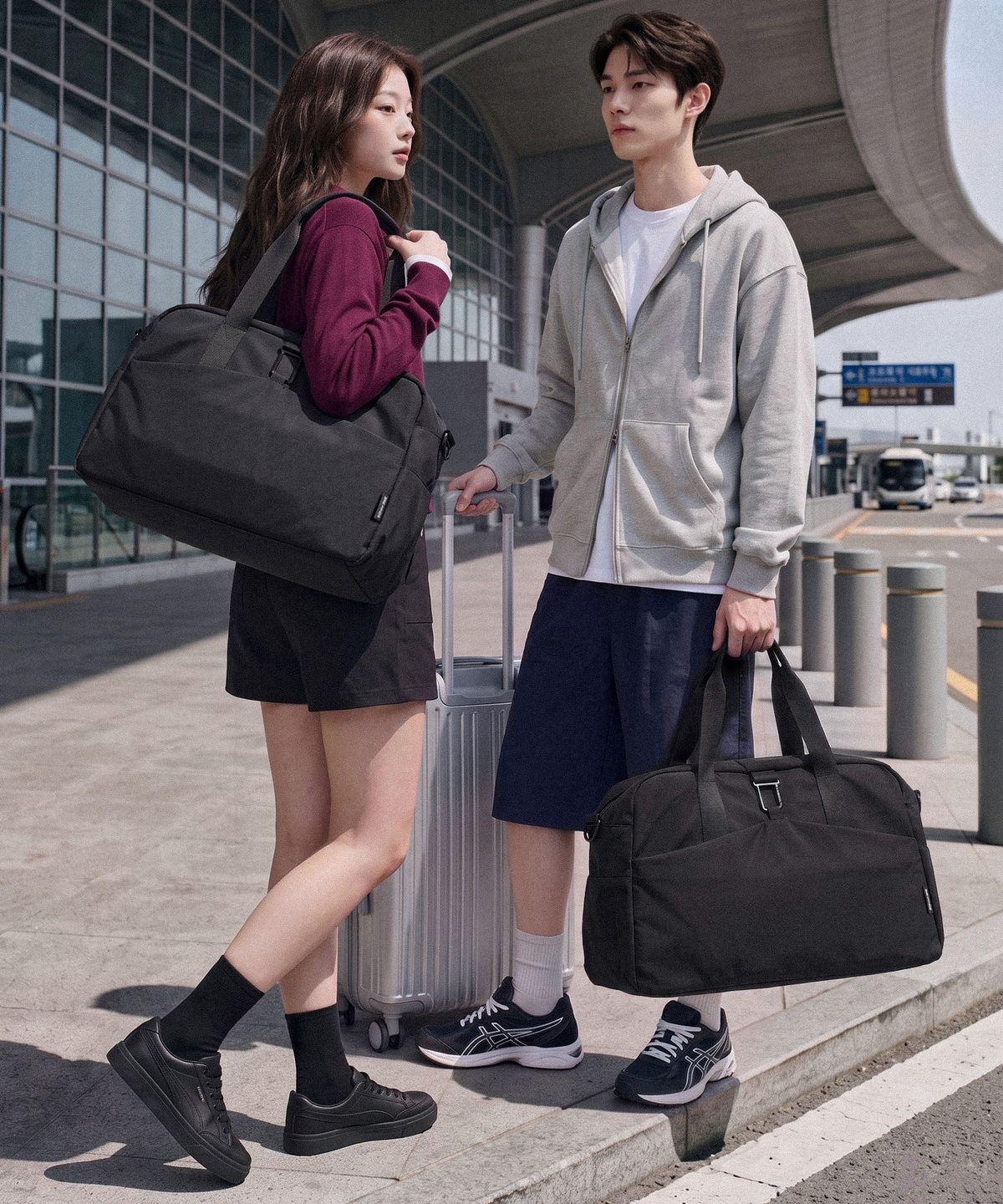 쓰리마인즈(TRM) TRM 리사이클 나일론 캐리온 더플백 T80G