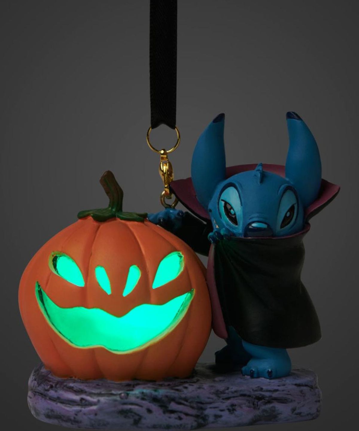 디즈니 스토어(DISNEY STORE) 릴로앤스티치 뱀파이어 잭오랜턴 라이트업 오너먼트 (1000021997)