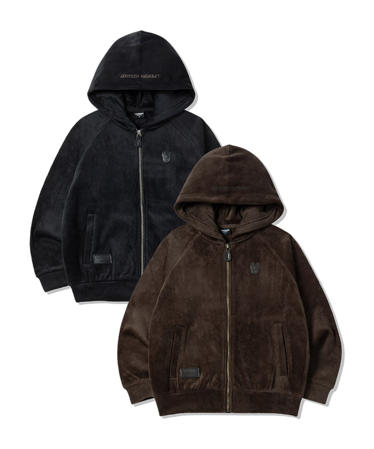 라이프워크 키즈(LIFEWORK KIDS) 키즈) 벨로아 레더 라독 후드 집업