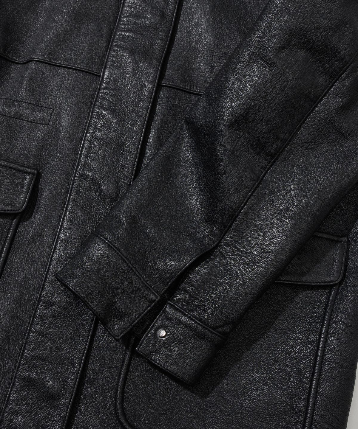 앤드로스(ANDROS) Goat Leather Coat (Black)