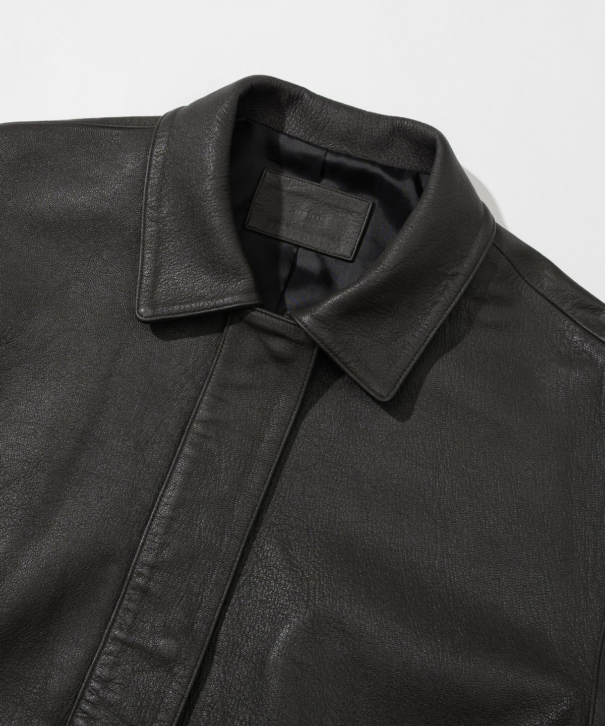 앤드로스(ANDROS) Goat Leather Coat (Charcoal Brown)