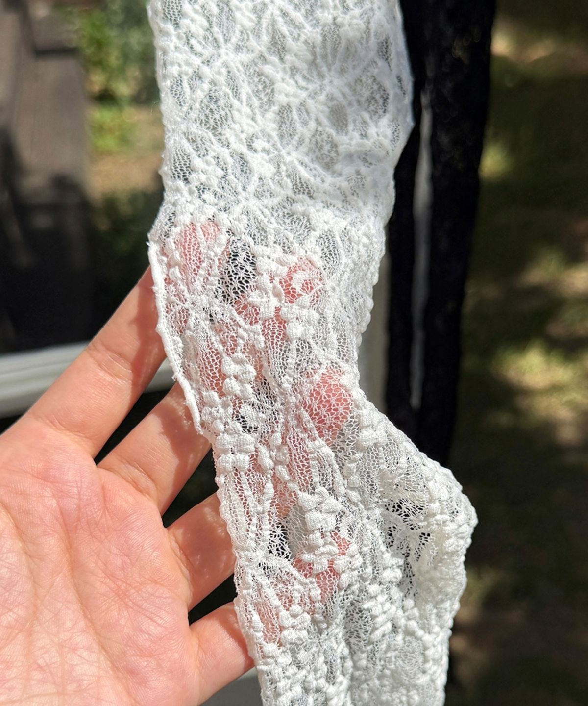 판타스틱 플래닛(FANTASTIC PLANET) floral lace slim scarf (2colors)