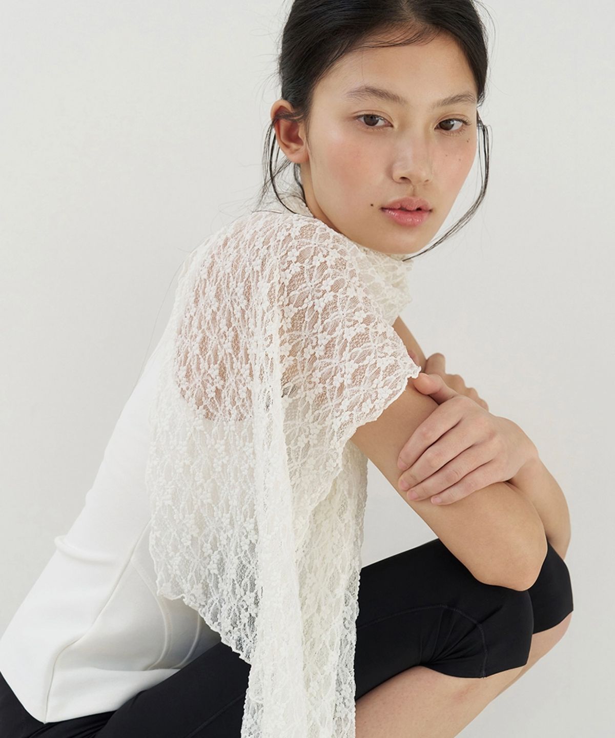 판타스틱 플래닛(FANTASTIC PLANET) floral lace long scarf (2colors)