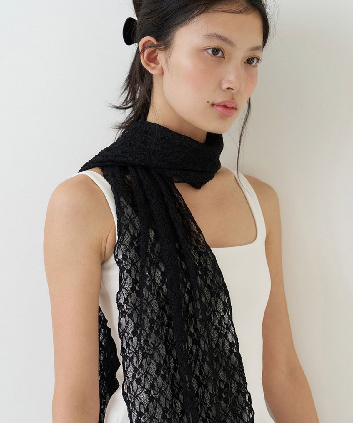 판타스틱 플래닛(FANTASTIC PLANET) floral lace long scarf (2colors)
