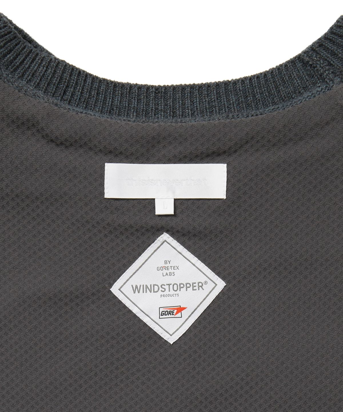 디스이즈네버댓(THISISNEVERTHAT) GORE-TEX WINDSTOPPER Knit Crew Dark Blue