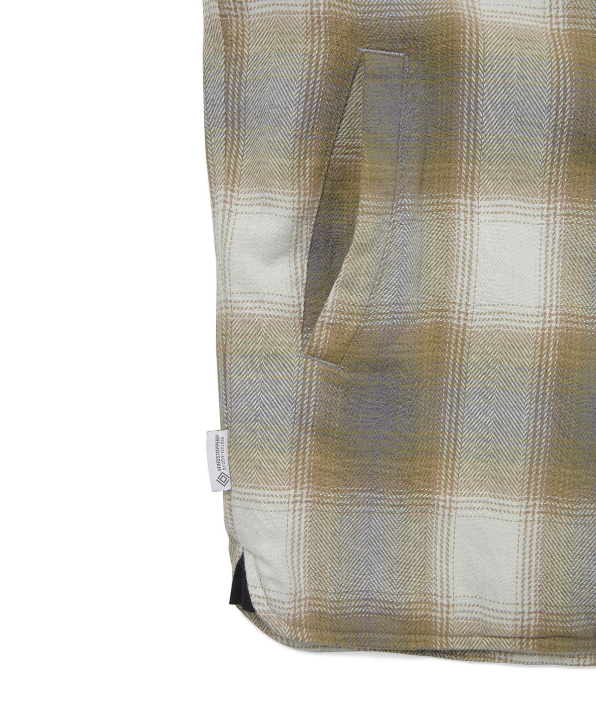 디스이즈네버댓(THISISNEVERTHAT) GORE-TEX WINDSTOPPER Plaid Shirt Warm Grey