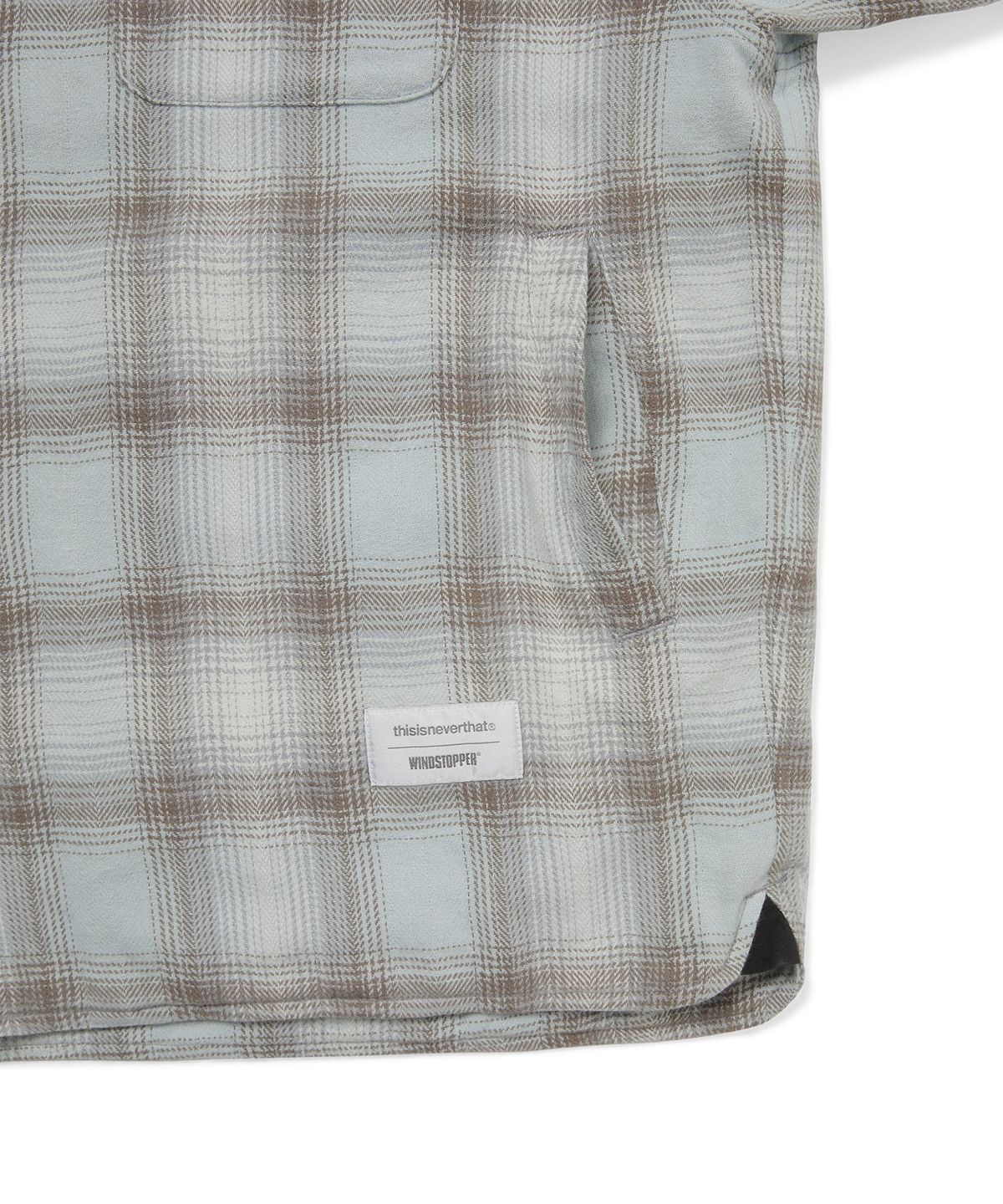 디스이즈네버댓(THISISNEVERTHAT) GORE-TEX WINDSTOPPER Plaid Shirt Light Blue