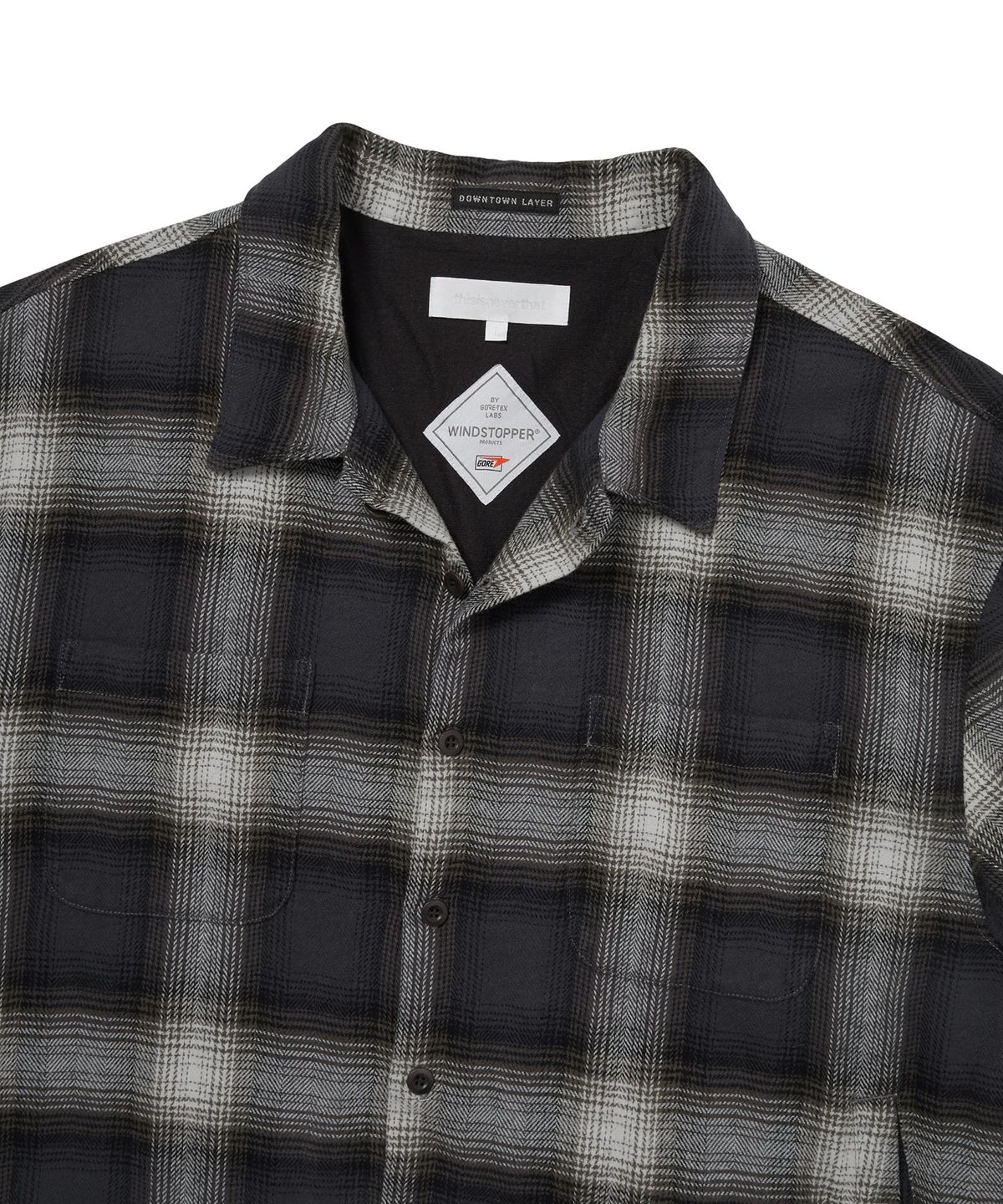 디스이즈네버댓(THISISNEVERTHAT) GORE-TEX WINDSTOPPER Plaid Shirt Navy
