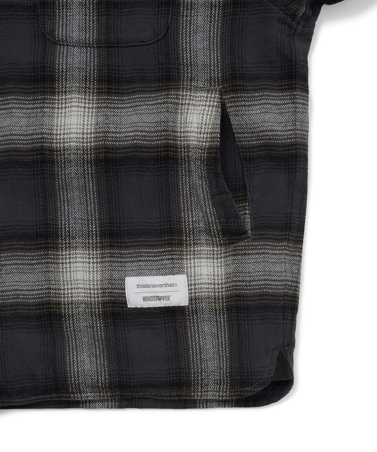 디스이즈네버댓(THISISNEVERTHAT) GORE-TEX WINDSTOPPER Plaid Shirt Navy