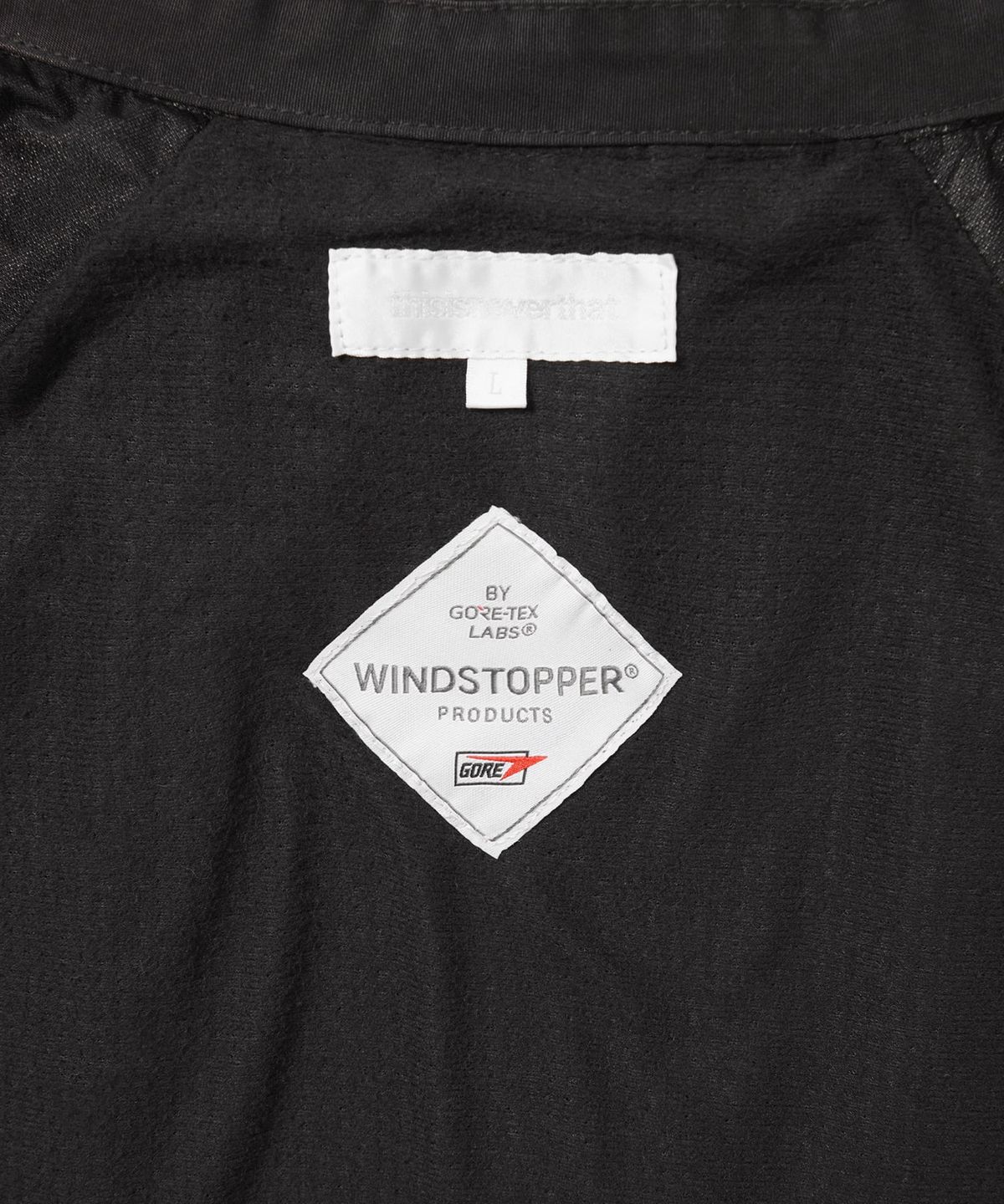디스이즈네버댓(THISISNEVERTHAT) GORE-TEX WINDSTOPPER Utility Jacket Off Black