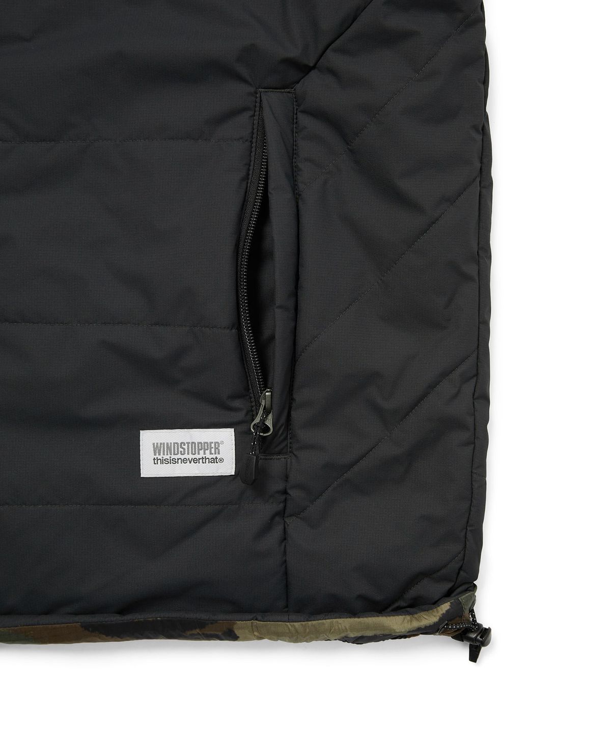 디스이즈네버댓(THISISNEVERTHAT) GORE-TEX WINDSTOPPER Reversible Jacket Off Black