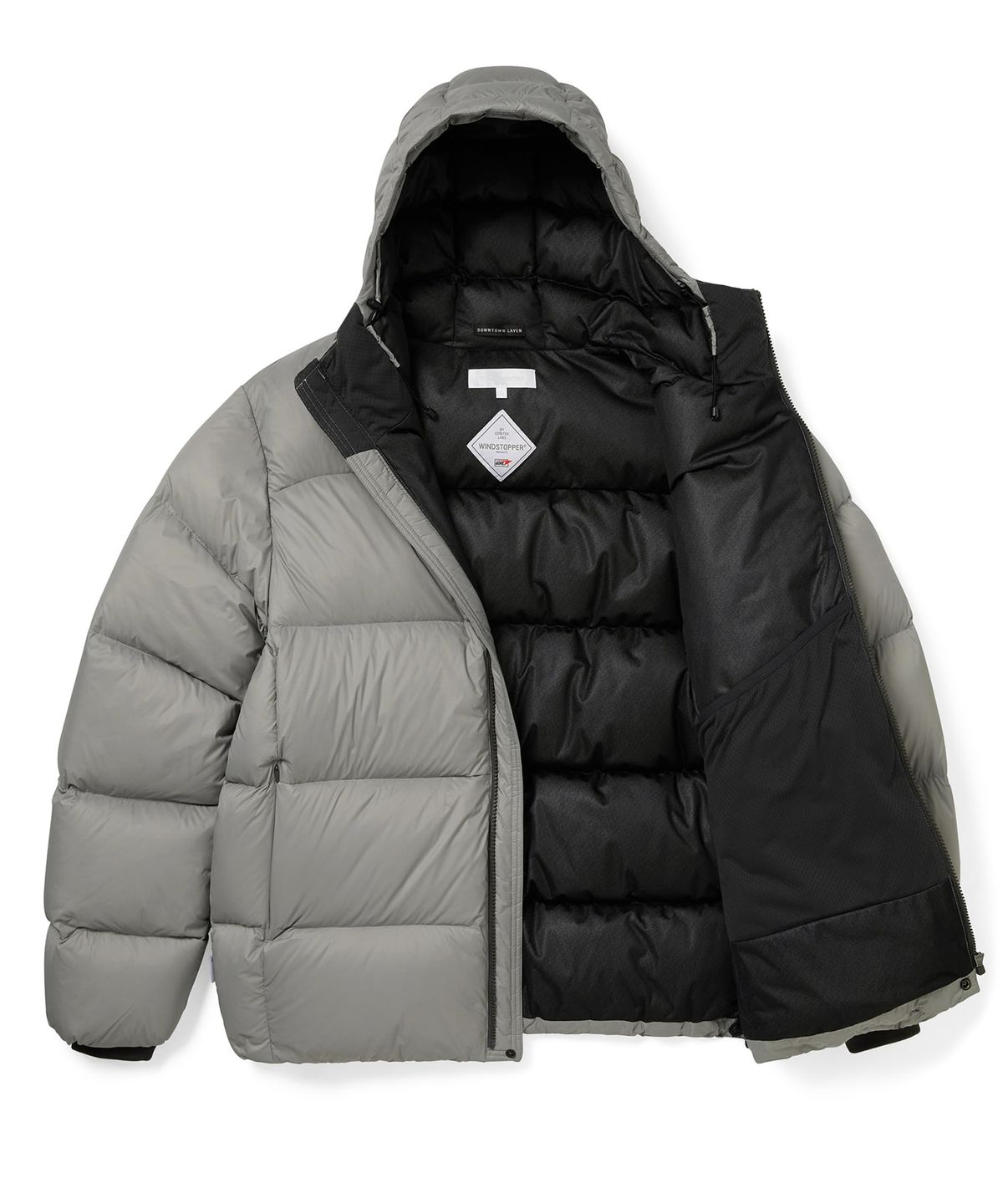 디스이즈네버댓(THISISNEVERTHAT) GORE-TEX WINDSTOPPER Puffer Down Jacket Warm Grey