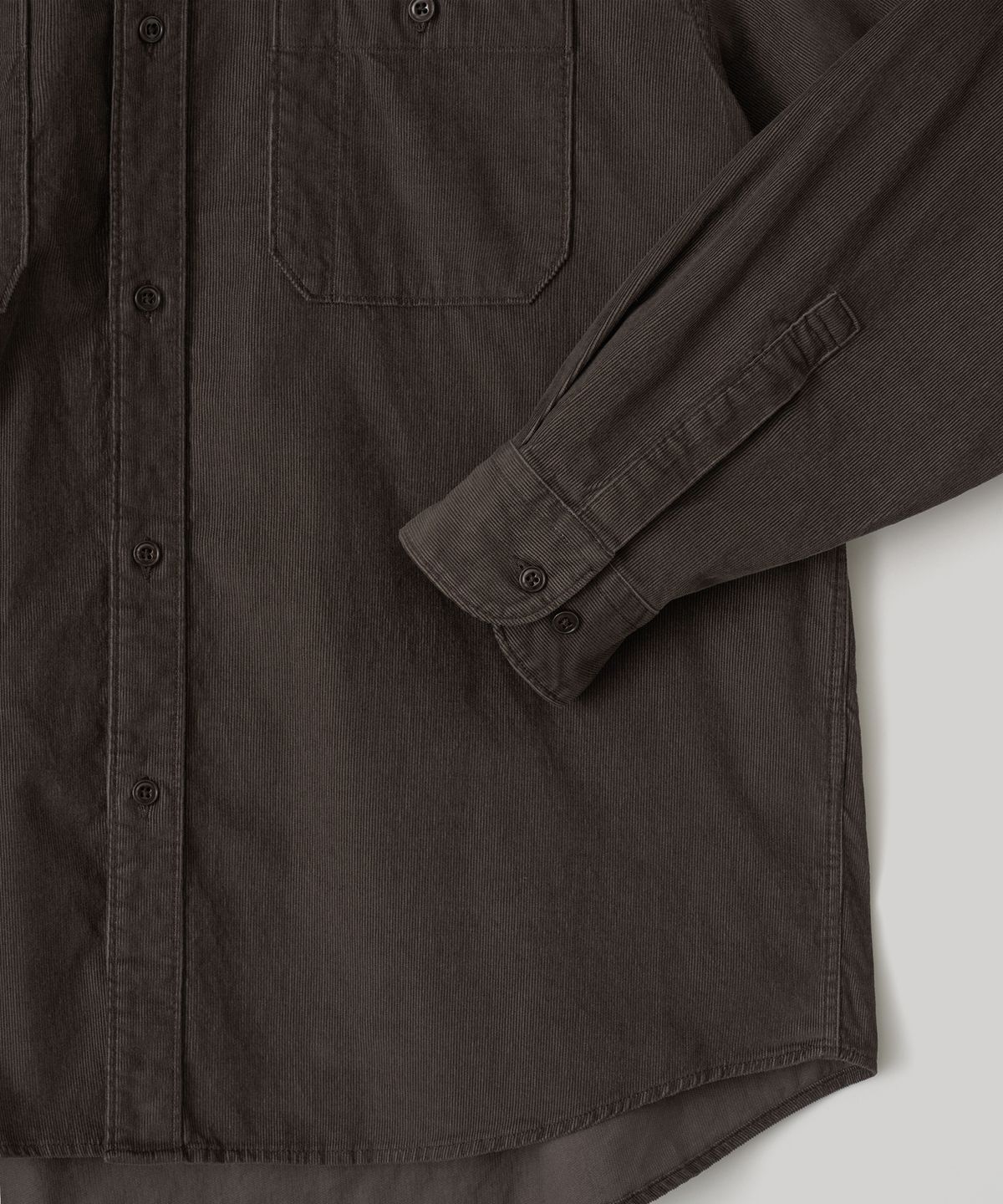 어나더 오피스(ANOTHER OFFICE) Railroad Workshirt (Charcoal Brown)