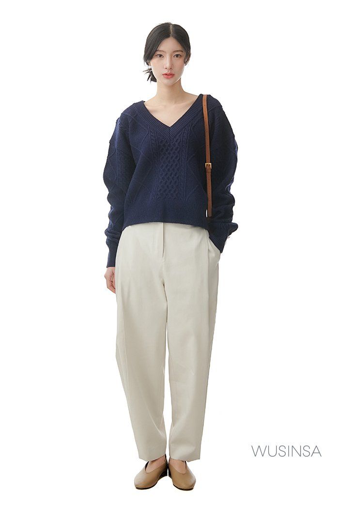 아모멘토(AMOMENTO) SNAP GARCONNE PANTS - CREAM - 사이즈 & 후기
