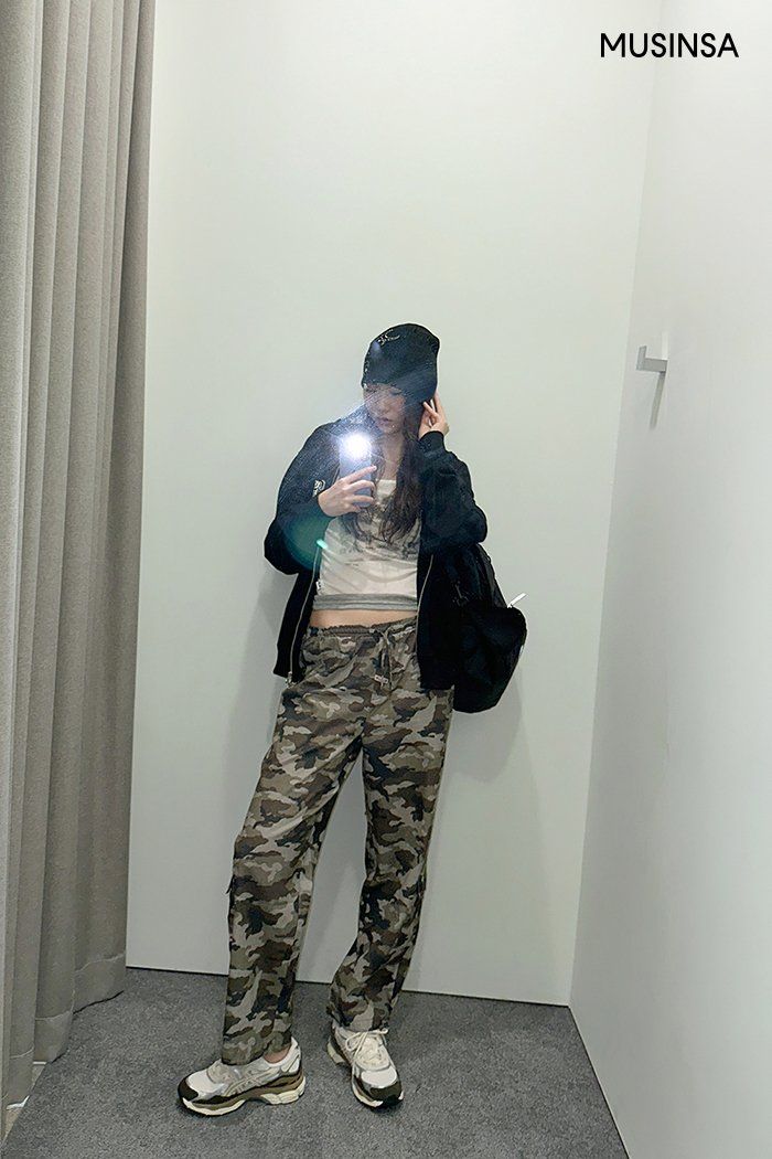 스컬프터(SCULPTOR) Camo Linen Cargo Jogger Pants Forest - 사이즈