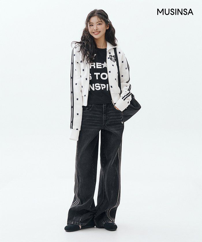 셋업이엑스이(SETUP-EXE) STAR SPORTY ZIP-UP / WHITE - 사이즈 & 후기