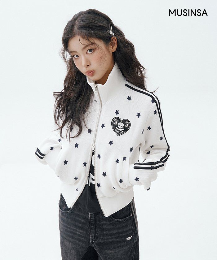 셋업이엑스이(SETUP-EXE) STAR SPORTY ZIP-UP / WHITE - 사이즈 & 후기