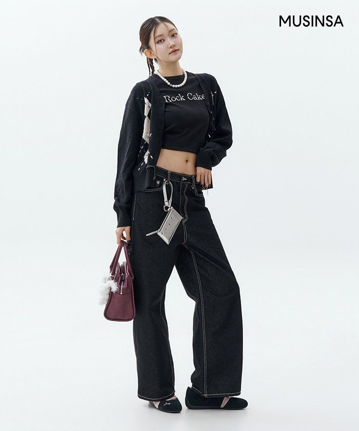 카시코(KASHIKO) Embroied Nonfade Denim Pants Black - 사이즈 & 후기