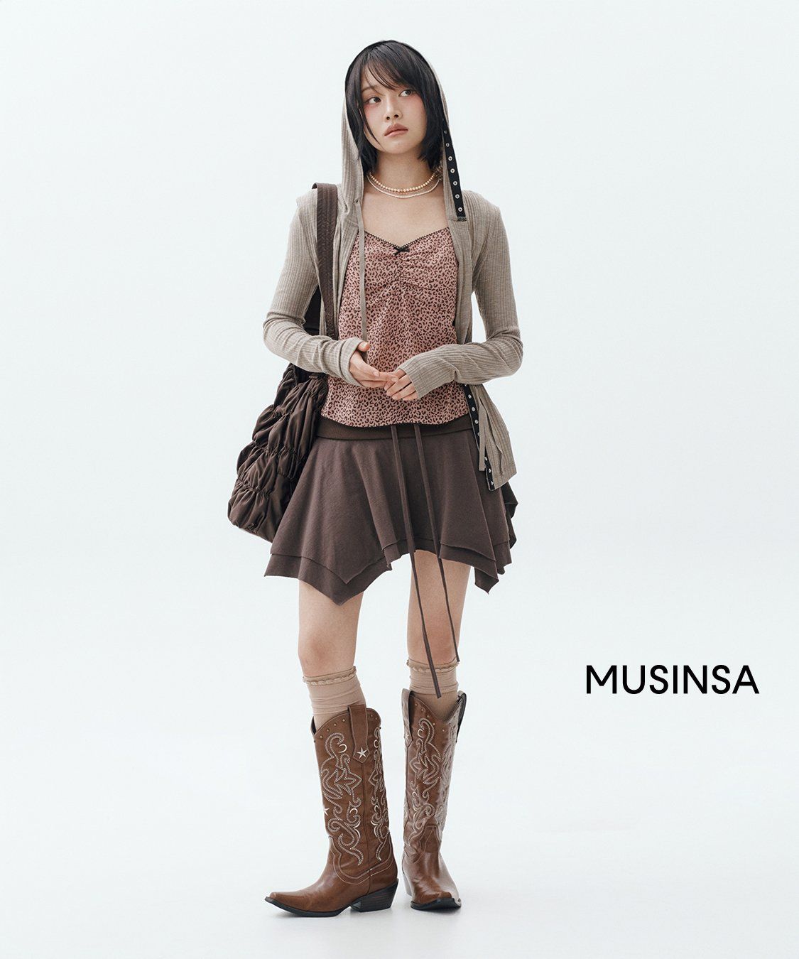 루루서울(LOULOUSEOUL) Hot! Chocolate Western Boots (Brown