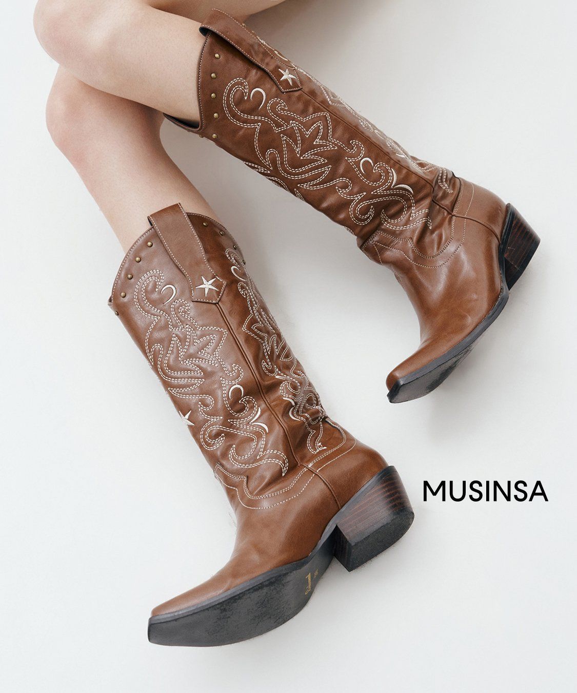 루루서울(LOULOUSEOUL) Hot! Chocolate Western Boots (Brown