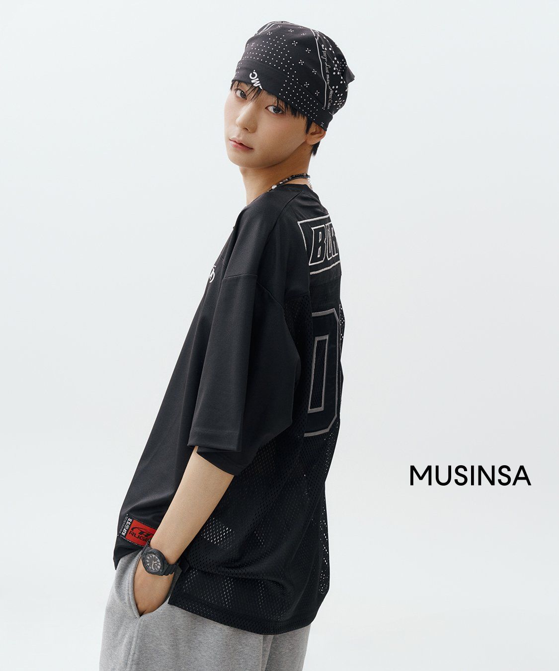 본투윈(BORN TO WIN) 08 RUGBY JERSEY T-SHIRTS [BLACK] - 사이즈