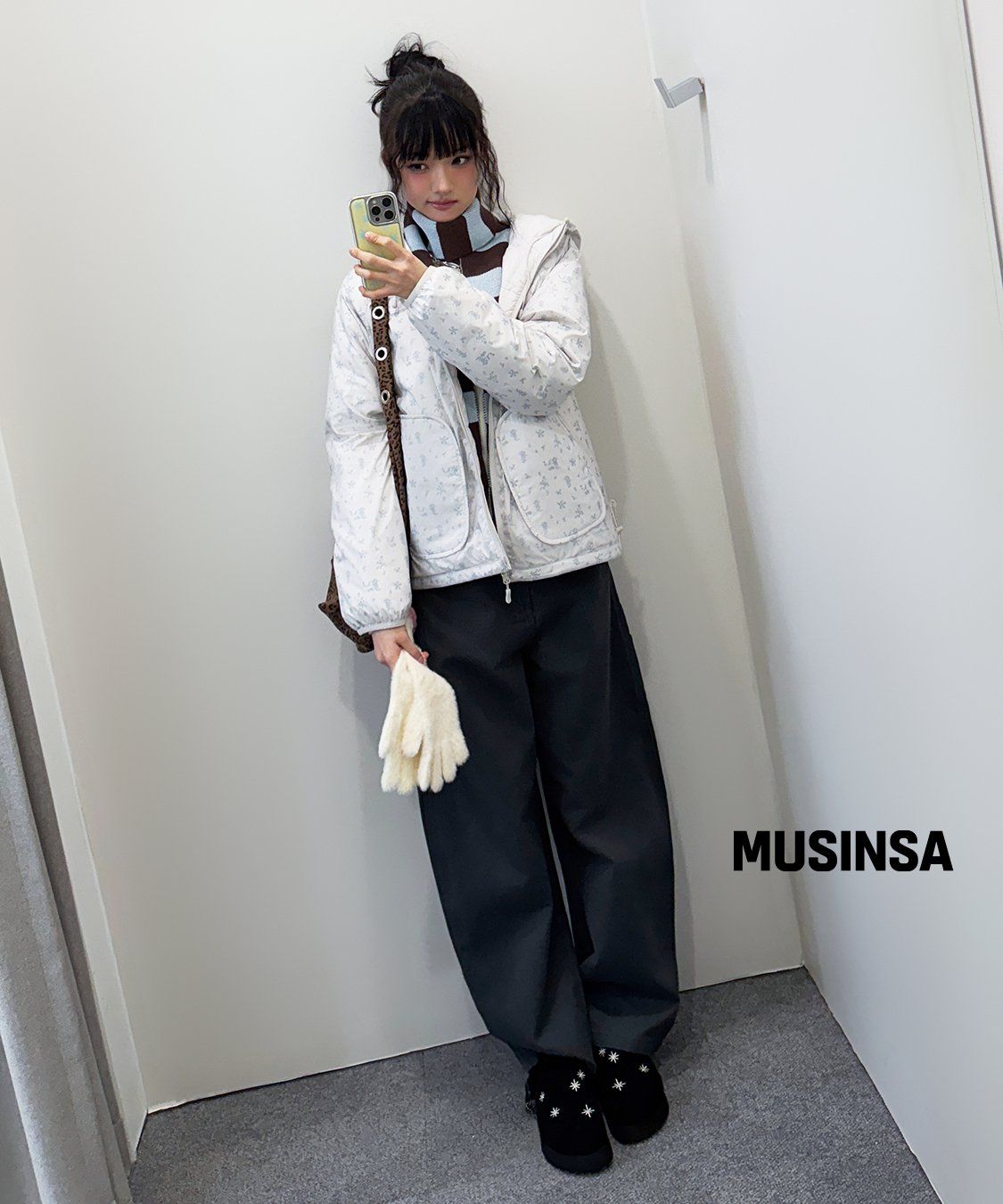 오헤시오(OHESHIO) CHECK POCKET CARPENTER PANTS, BLACK - 사이즈