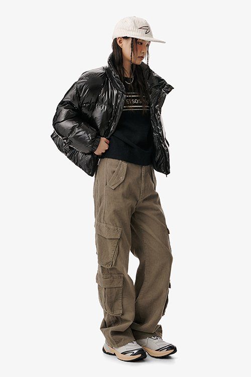 冬コスパ最強！【AvanDress】 Siberia Duck Shiny Crop Padding MUSINSA公式 | AVANDRESS Siberia Duck Shiny Crop Padding BLACK