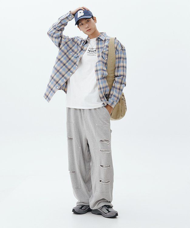 낫포너드(NOT4NERD) Destoryed Double Knee Carpenter Sweat
