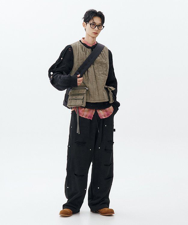 【NOT4NERD】Destoryed Double Knee Carpenter Sweat Pants Destroyed Double Knee Carpenter Sweat Pants – ALAND USA