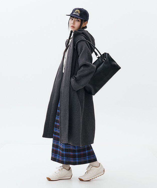 미세키서울(MISEKI SEOUL) Hoodie long duffle Coat GREY - 사이즈