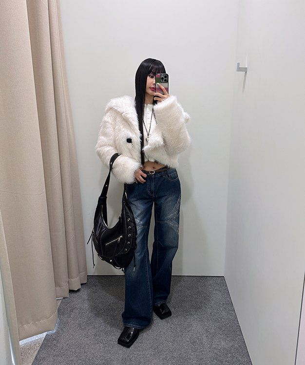 로제프란츠(ROSEFRANTZ) Sailor Buckle Fur Jacket [Mocha