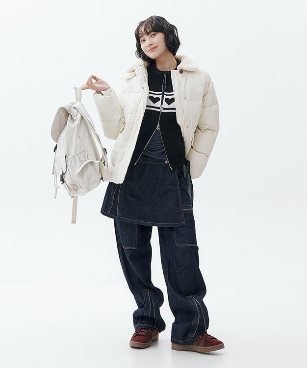 나이스고스트클럽(NICEGHOSTCLUB) APRON WASHED JEANS_BLACK