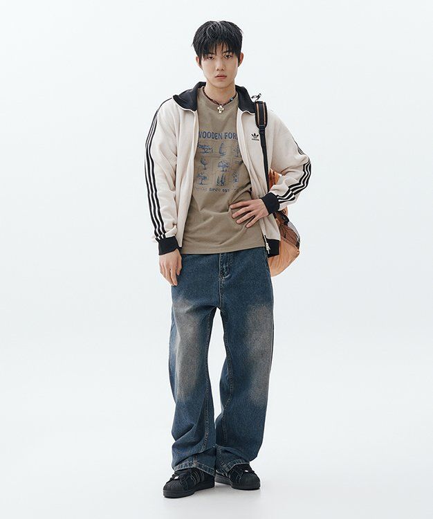 아디다스(ADIDAS) 와플 BB 트랙탑 - 원더화이트 / JV9263