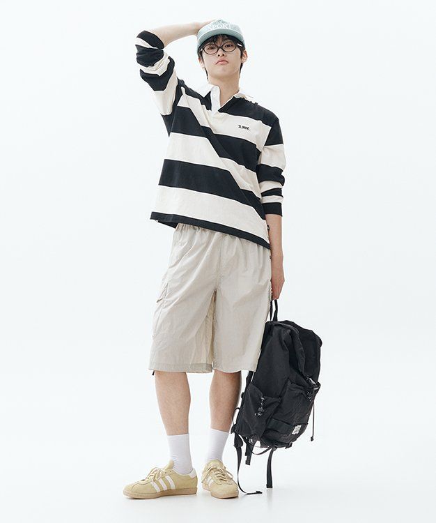 [ LMC ]★25SS★韓国人気★STRIPE GOTHIC NAME RUGBY SHIRT LMC ]☆25SS☆韓国人気☆STRIPE GOTHIC NAME RUGBY SHIRT
